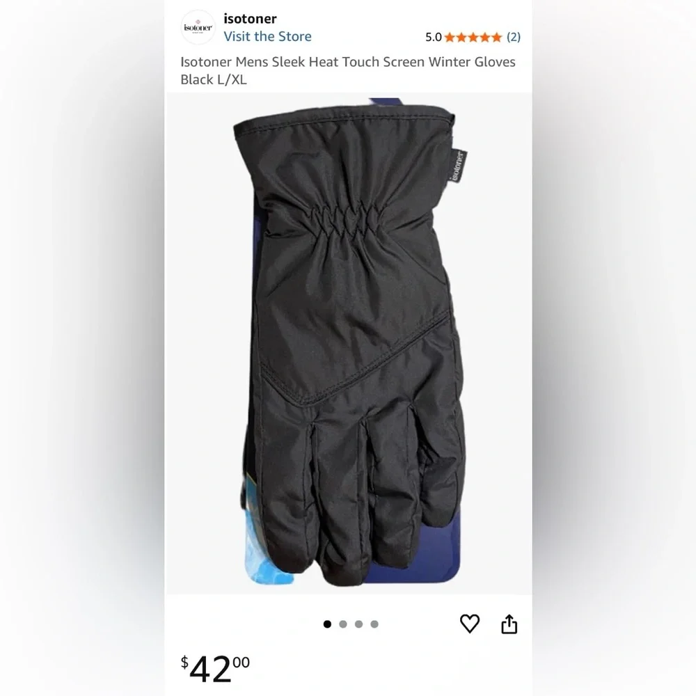 ❄️New! Isotoner Touchscreen Sleekheat Winter Gloves